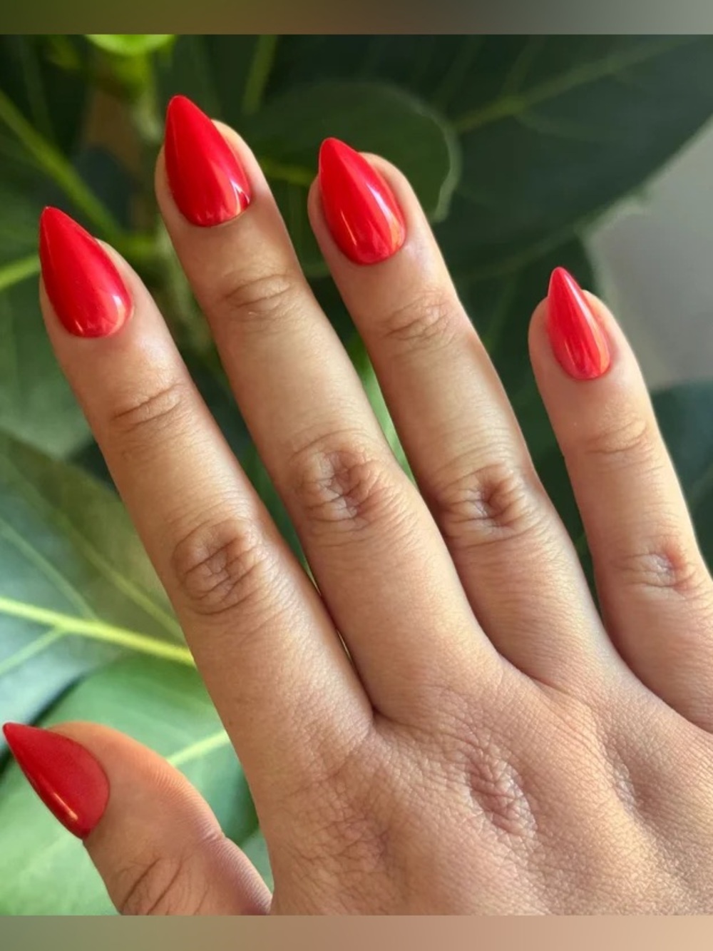 Olive & June Press On Maximalist Red Chrome, Medium Stiletto, NEW - Picture 8 of 9